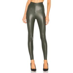 Commando Faux Leather Leggings, Pine Green, Size S